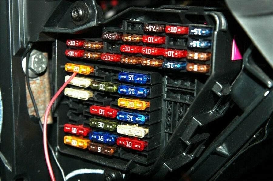 110x Mixed Mini Blade Fuse Standard+Small 2-35 AMP Insurance Car  Fuse Kit w/Box