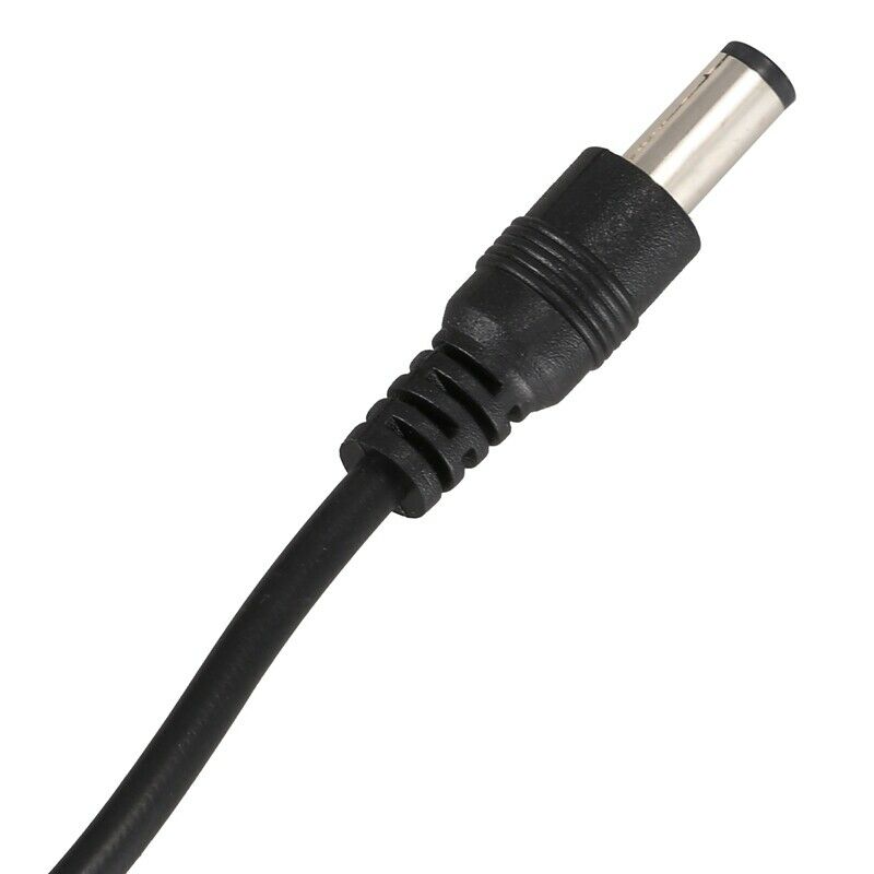 USB Cable 5.5mm / 2.1mm 5V DC Barrel Jack Power Cable (Black, 75cm) F6P5