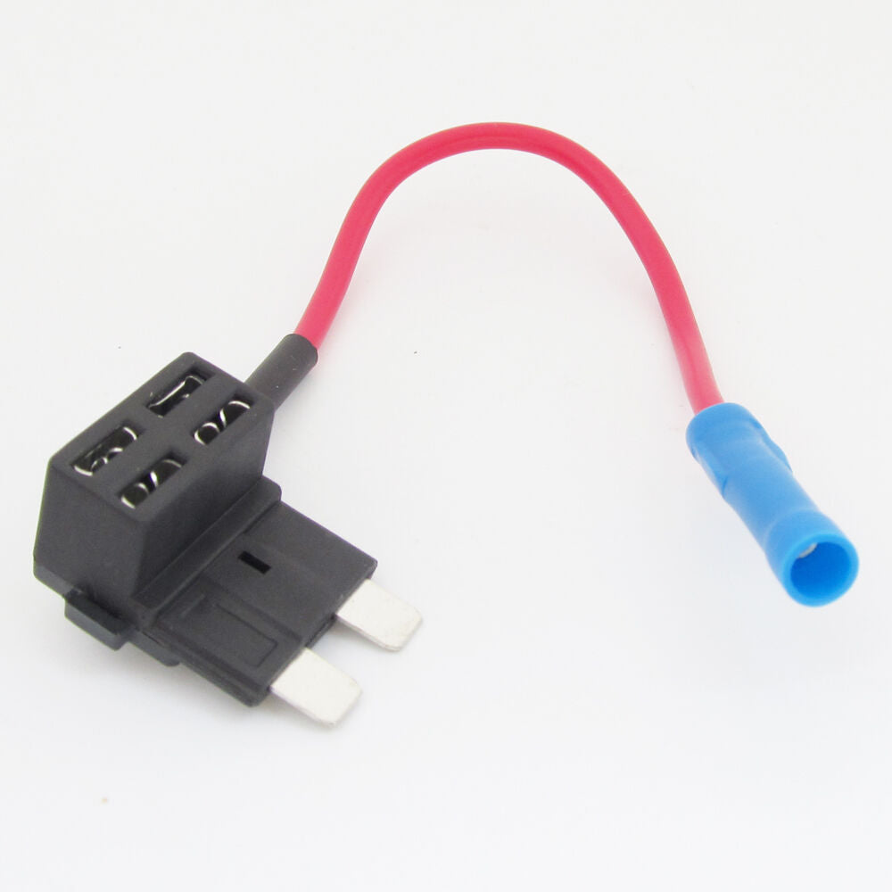 10pcs M Size Add-A-Circuit Low Profile Blade Style Car Fuse Tap Holder 16AWG 1A