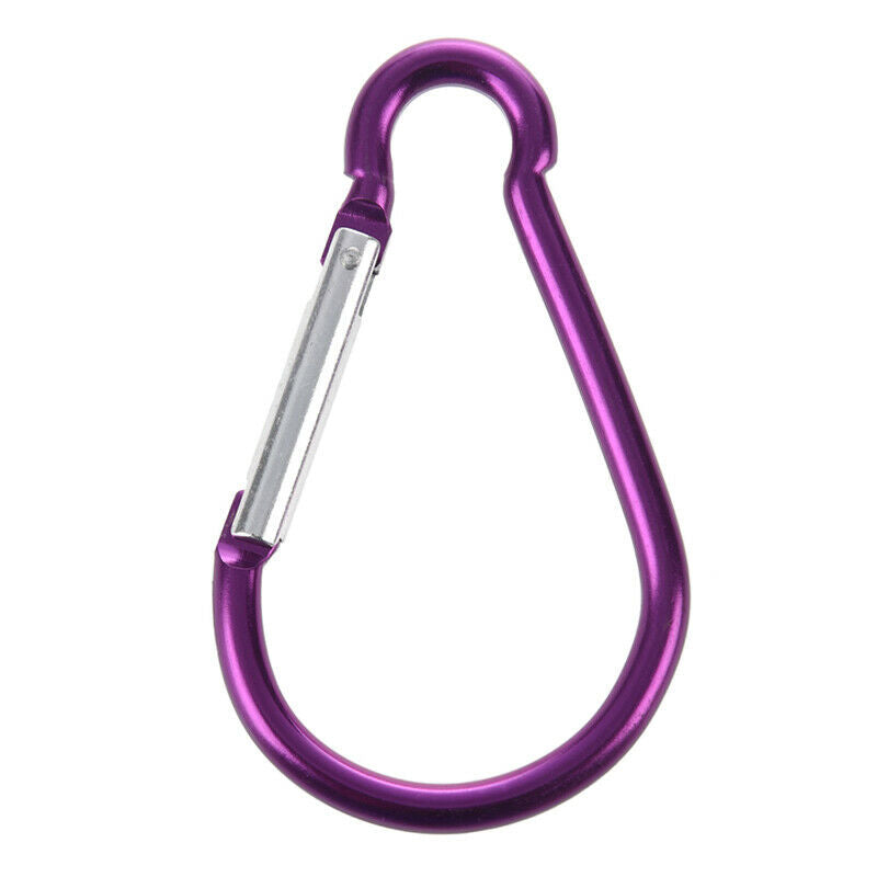 Large D Shaped Aluminum Carabiner Bi-colored Clip Hook for Hiking Camping G5P7