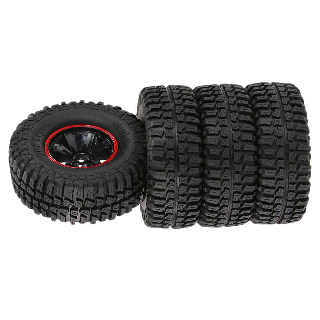 Heavy Duty 1.9in Wheel Rim And Tires RC Rock Crawler Replacement Parts, 4pcs
