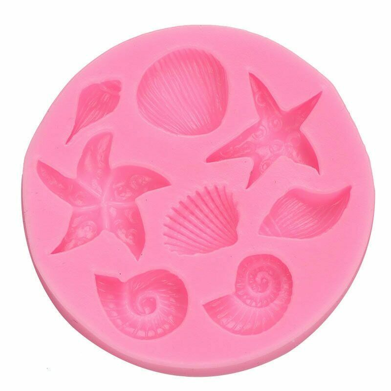 Sea Creatures Conch Starfish  Silicone Fondant Molds Chocolate DIY Cake Decorati