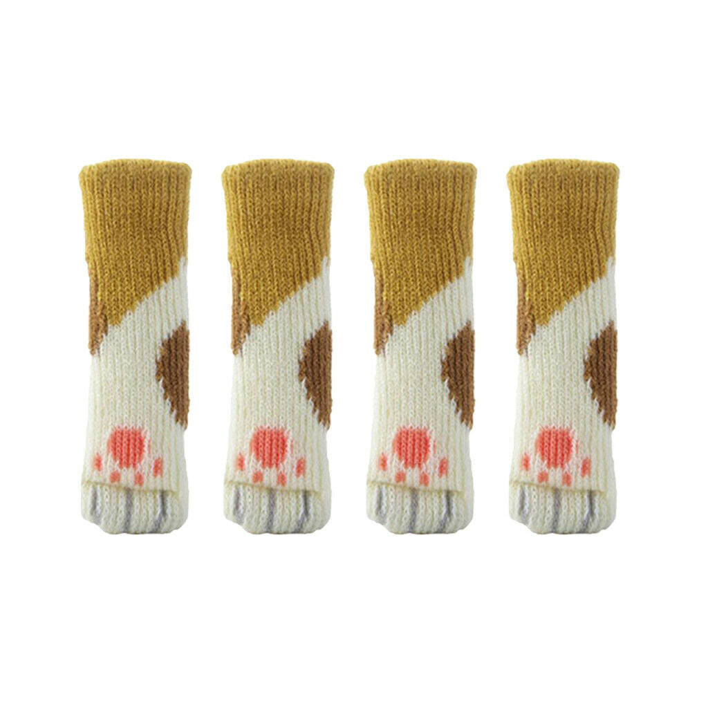 12PCS 3.5x11cm Furniture Feet Caps Covers/Knitted Chair Leg Socks  Style_1
