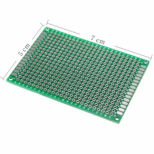 Double Side 5x7cm Printed Circuit PCB Vero Prototyping Track Strip Board 5Pcs