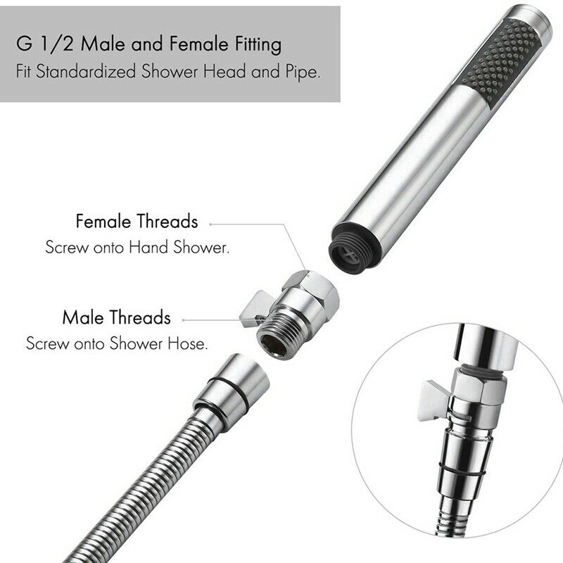 Brass Ball Valve with Handle, Water Flow Control Valve Regulator, Shower Head D1
