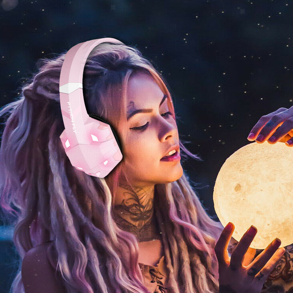 Gaming Headset with Noise Isolation Mic Volume Control for Xbox One Pink