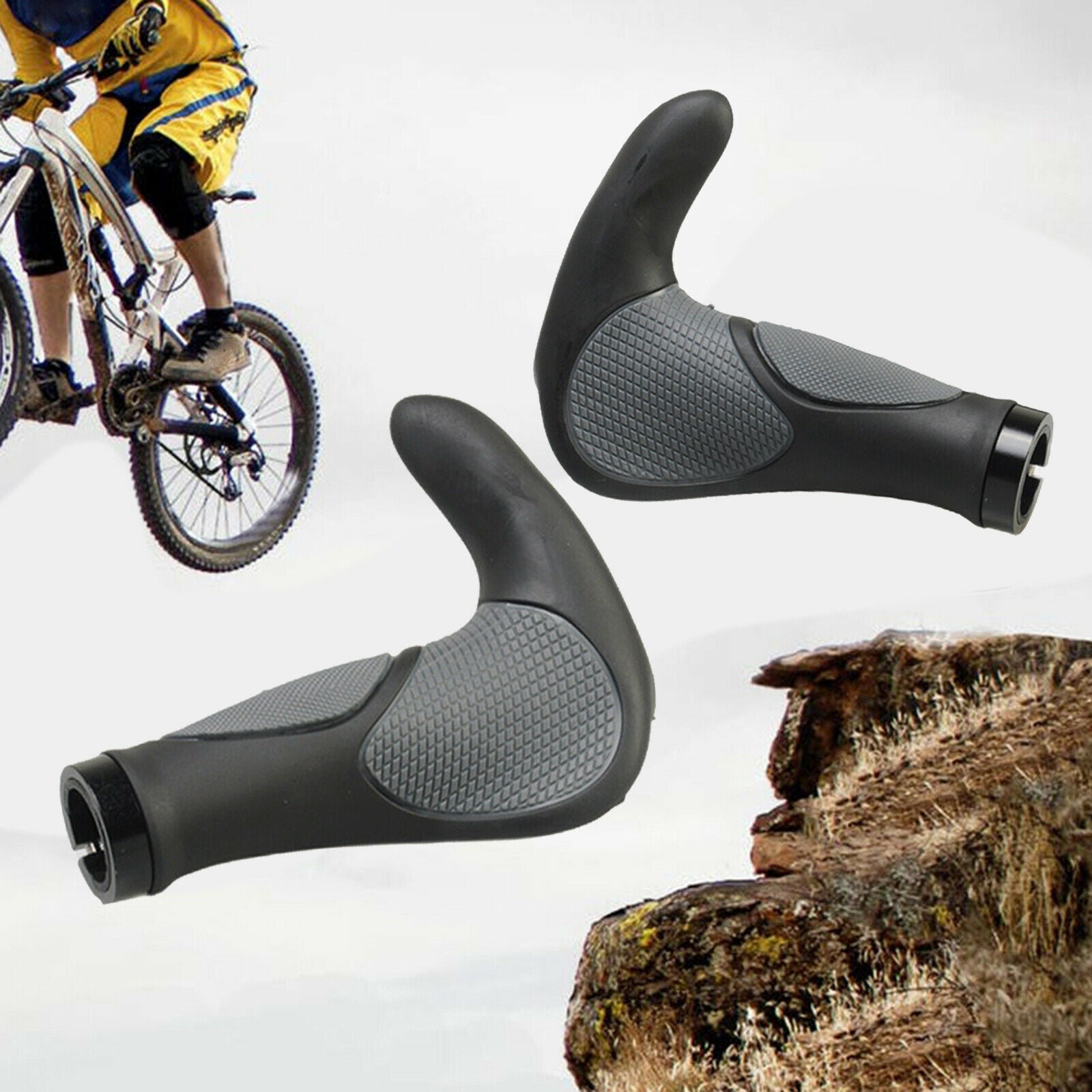 Anti-slip Bike Handlebar Grip Bicycle Handlebar Grooved   Rest Bar