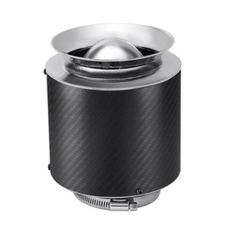 3" Inlet/5" Carbon Fiber Look Chamber Air Filter For Cold Air/Short Ram Intake