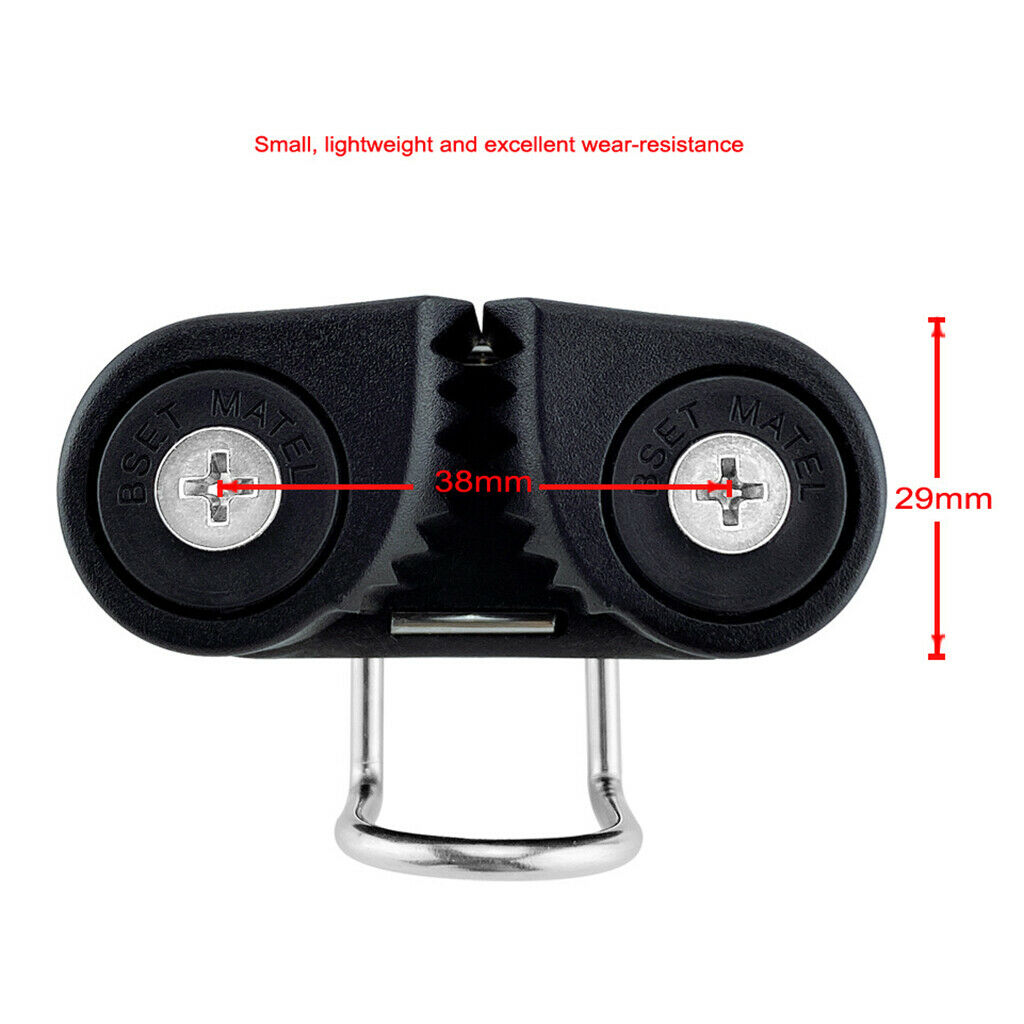 2Pcs 2 Row Boat Sailboat Cam Cleat Fast Entry for 3-12mm Rope Ball Bearing