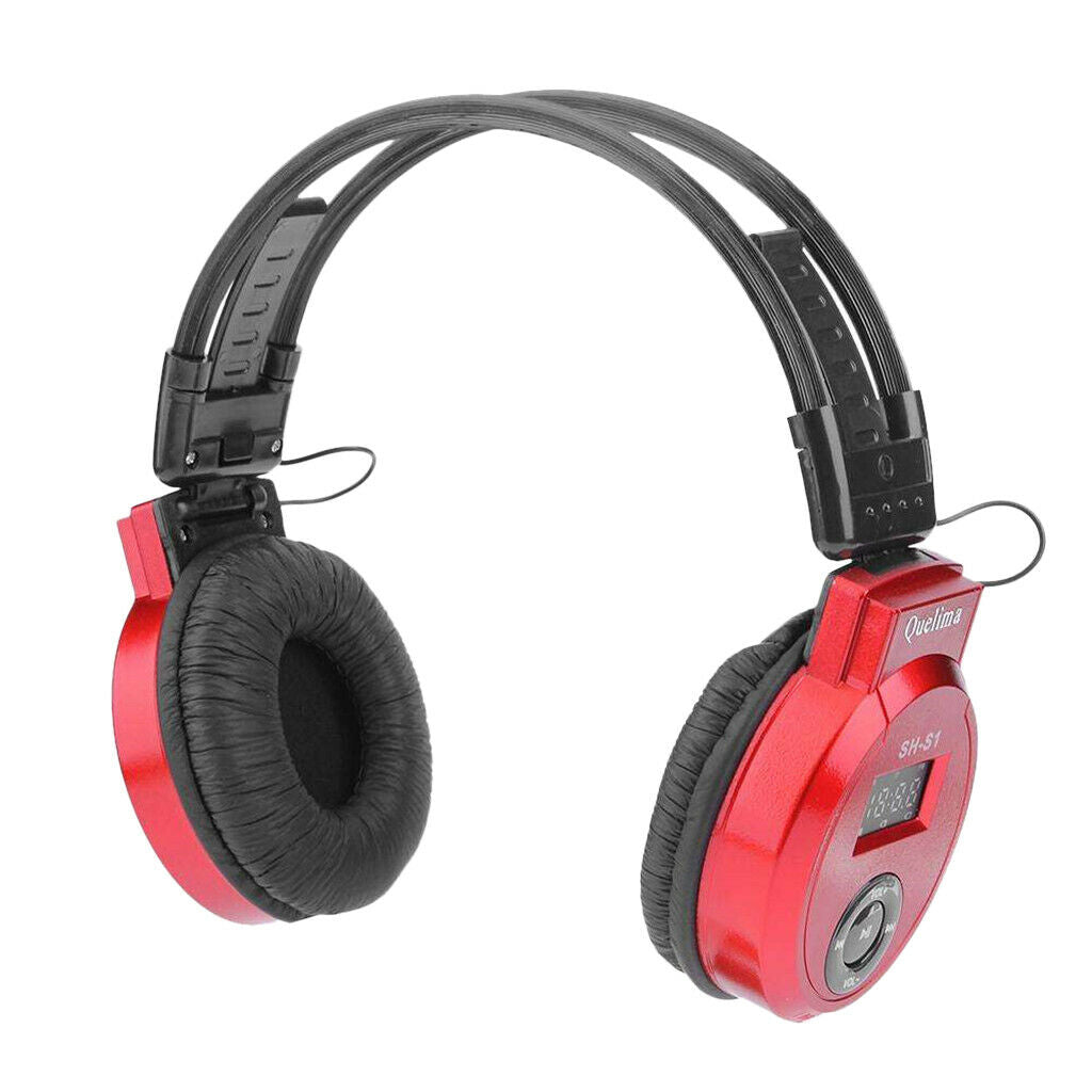 Universal Headset Wireless Sport Gym Headphones Earphone With Screen Red