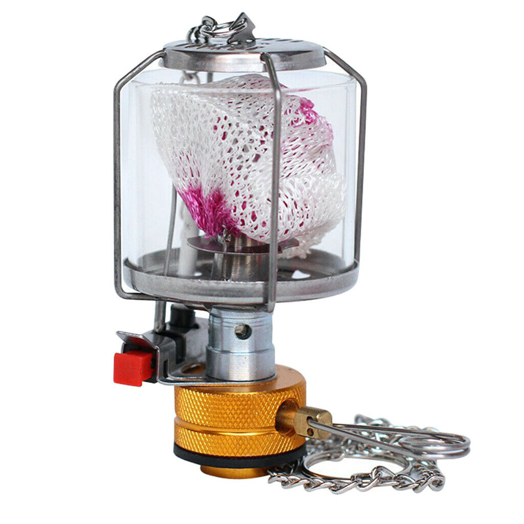 2X Mini Gas Lantern Portable Camping Fuel Lamp Fishing Adjustable Compact Torch