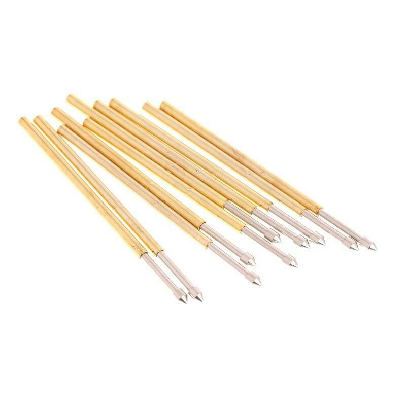100 Pcs Spring Test Probe Pogo Pin P100-E2 Dia 1.36mm Length 33.3mm