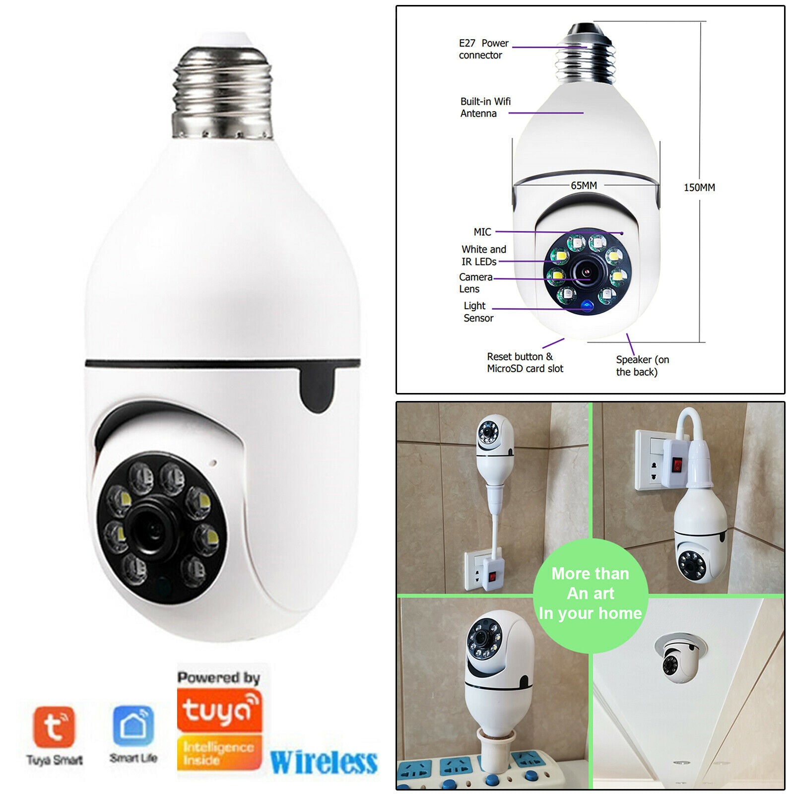 Wireless WiFi Camera 1080P HD IP Security Camera Auto Tracking Indoor