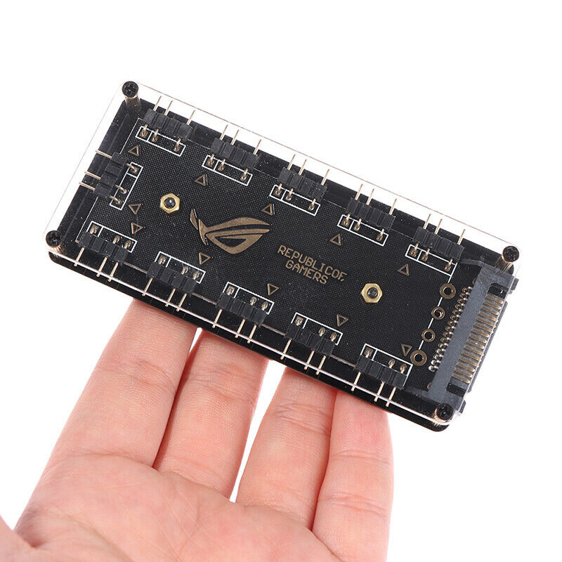 5V 3-pin RGB 10 Hub Splitter SATA Power 3pin ARGB Adapter Extension CableBDAU