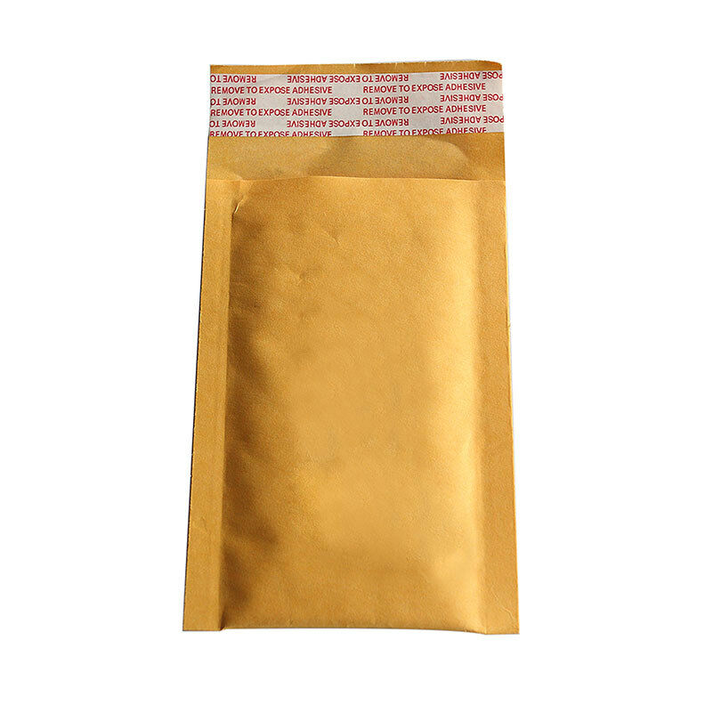10X 90*130+40mm Kraft Bubble Bag Padded Envelopes Mailers  Yell.l8
