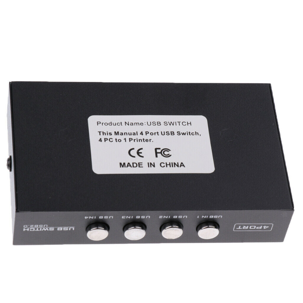 USB 2.0 Sharing Switch 4Port USB Peripheral Switcher Adapter Box Hubs   out