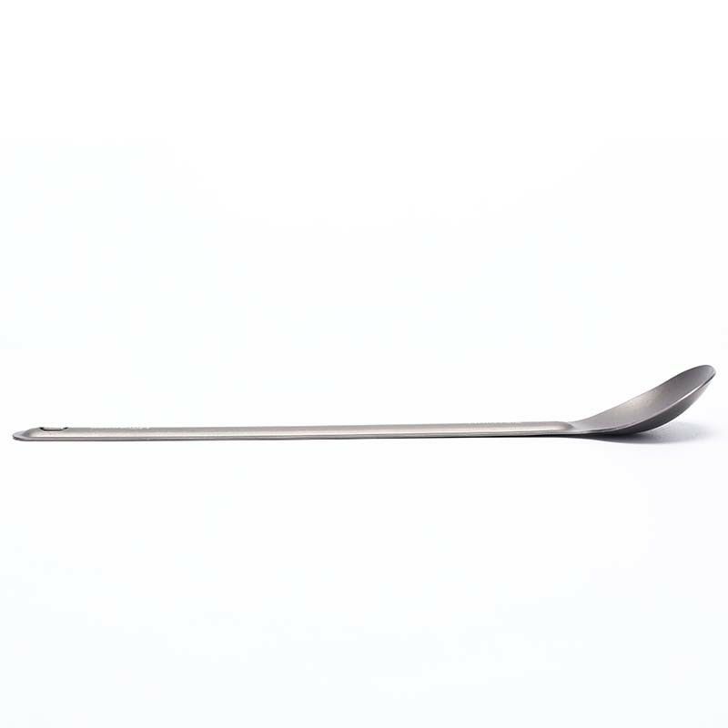 1pc Titanium Spoon Long Handle Spoon Outdoor Camping Tableware Fad US