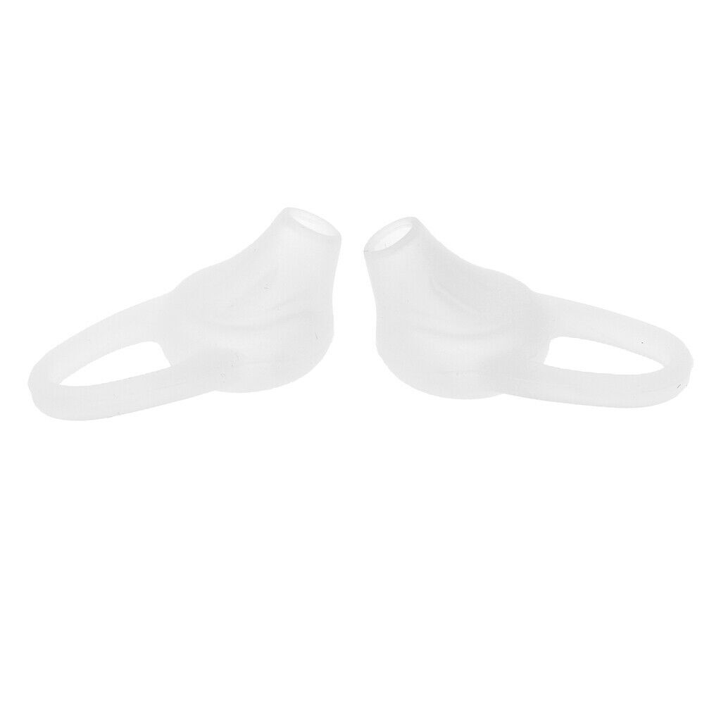 2X 1 Pair Earphone Earbud Cushion Durable Light Silicone Rubber Material White