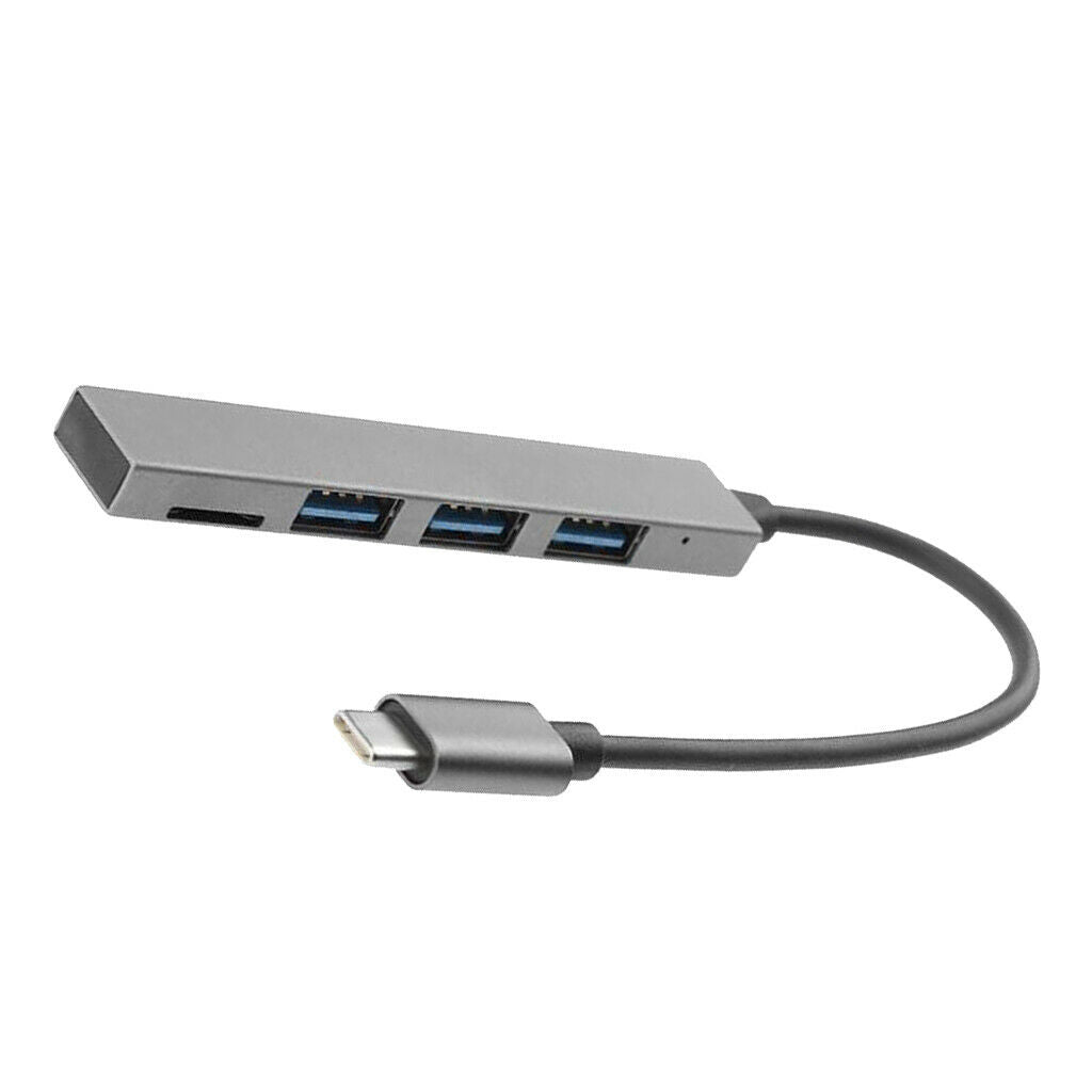 Type C Hub to 3 USB 2.0 Ports with TF Card Reader HUB Adapter USB C Cable