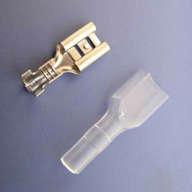 100 Set 6.3mm Crimp Terminal Female Spade Connector + Case [M1]