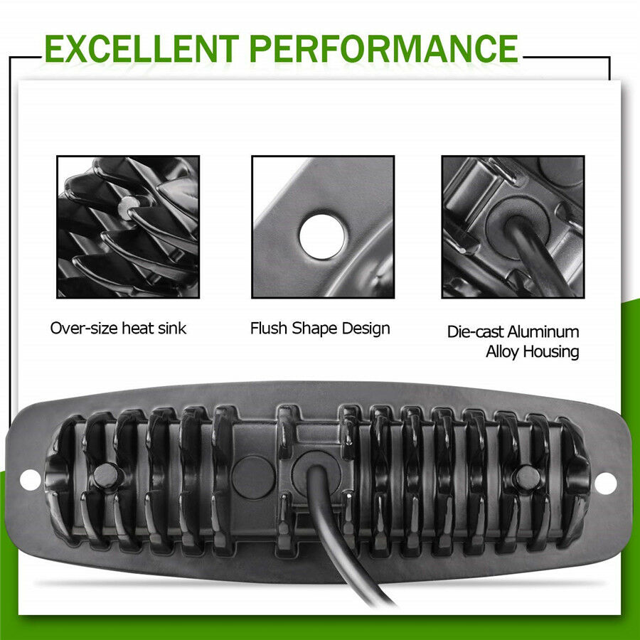 2Pc 7.3" 18LED 54W 5400LM Dual Color Combo Led Work Light For Car Off-Road Truck