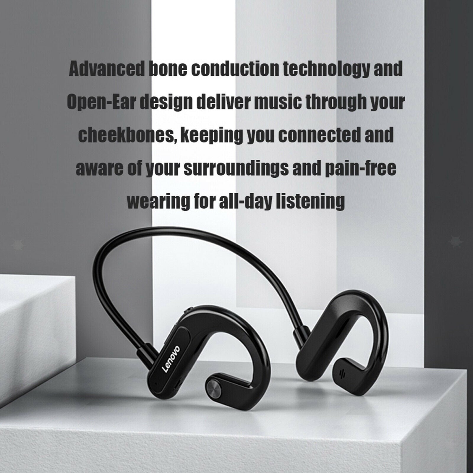 Wireless Bone Conduction Headphones Bluetooth 5.0 Lightweight for Gym Sports