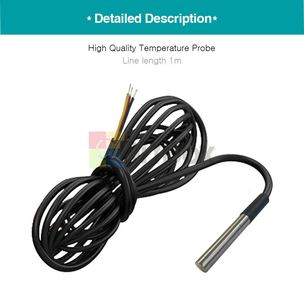 DC12-72V DST1000 Temperature Controller Thermostat DS18B20 Probe Better STC-1000