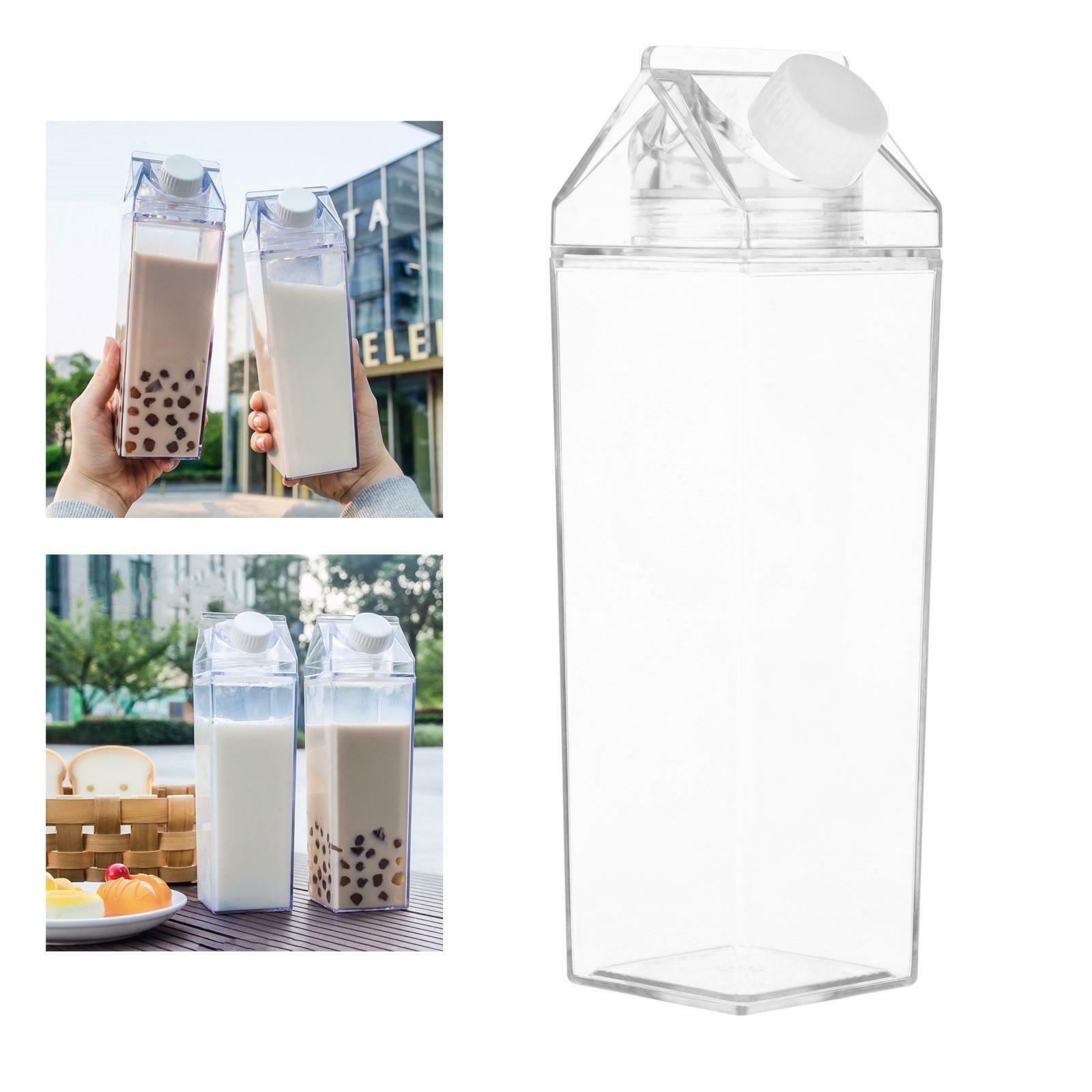 3X Milk Carton Water Bottle Portable Juice Bottle For Travel Camping Coffee