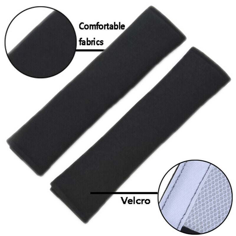 2Pcs Black Car Seat Belt Shoulder Safety Pads Cover Comfortable Cushio S .l8