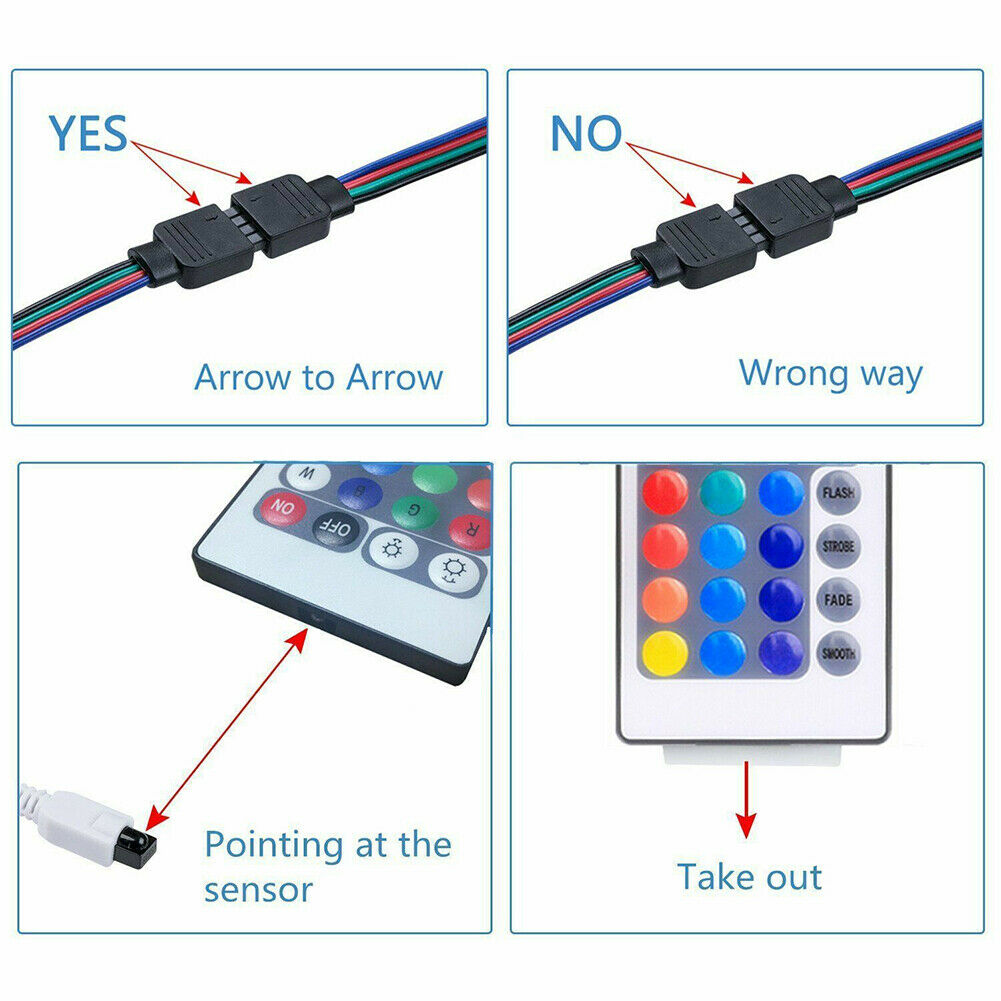 1x Mini Bluetooth/WiFi LED Controller w/ IR Remote For RGB&RGBW LED Strip Light