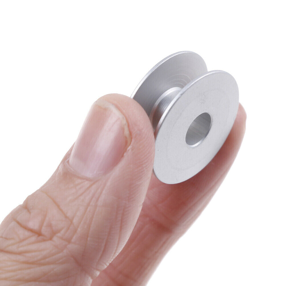 10pcs 21mm Industrial Aluminum Bobbins For Singer Brother Sewing Machine To_DD