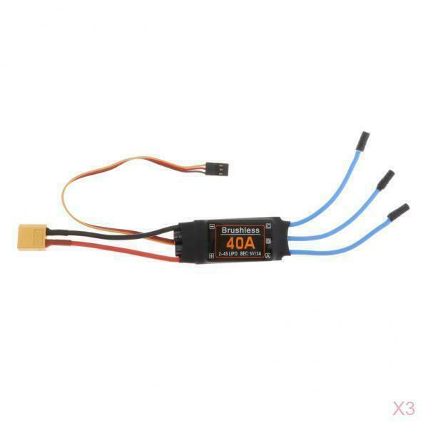 3pc 40A Brushless BEC XT60 Plug Durable RC Quad Airplanes Toys Accessories