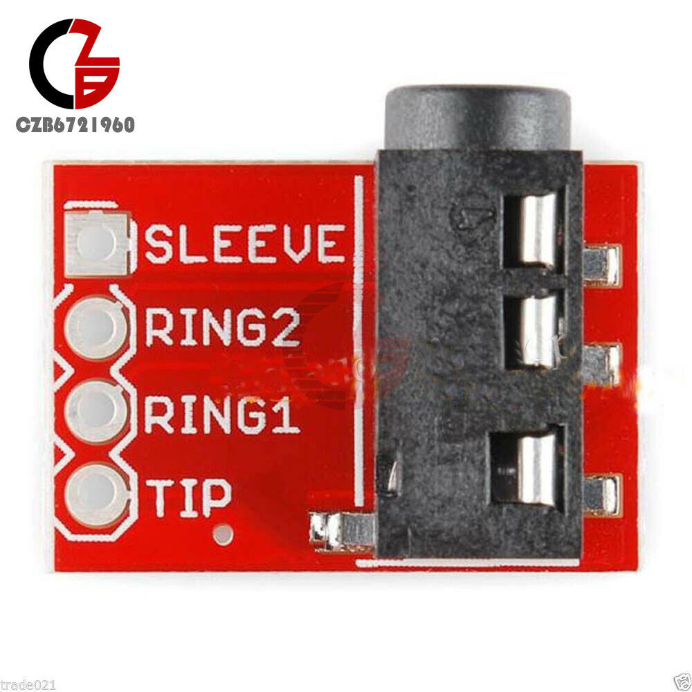 5PCS TRRS 3.5mm Audio Jack Connector Breakout Board 3 Conductors For Phone MP3