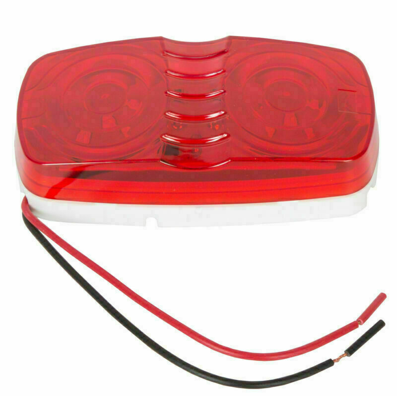20x Trailer Marker LED Light Double Bullseye 10 Diodes Clearance Lamp Red /Amber