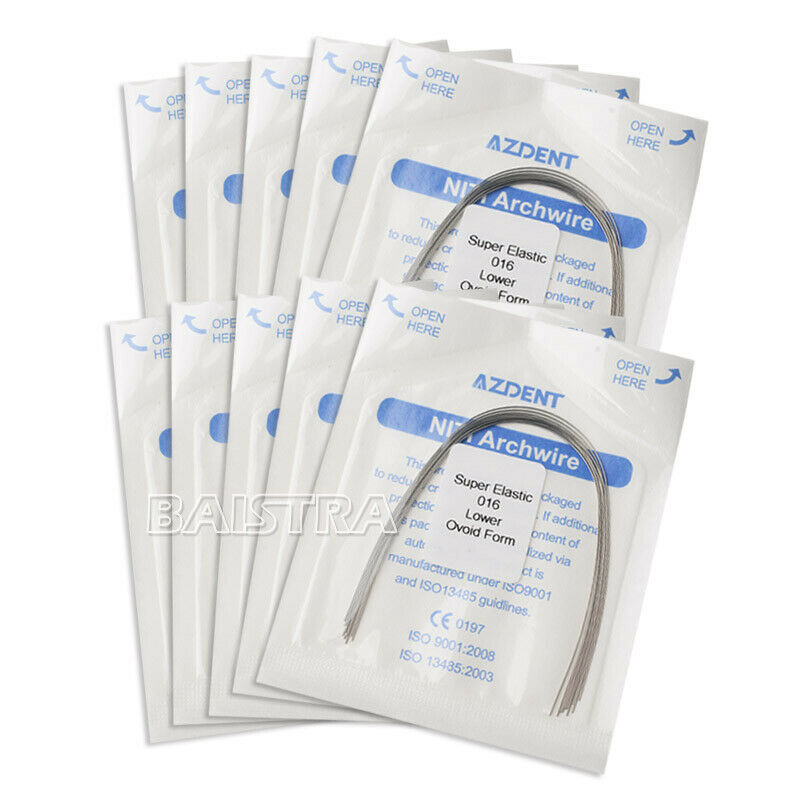 50 Kits Dental Orthodontic Arch Wires 016 Lower Super Elastic Niti Round AZDENT