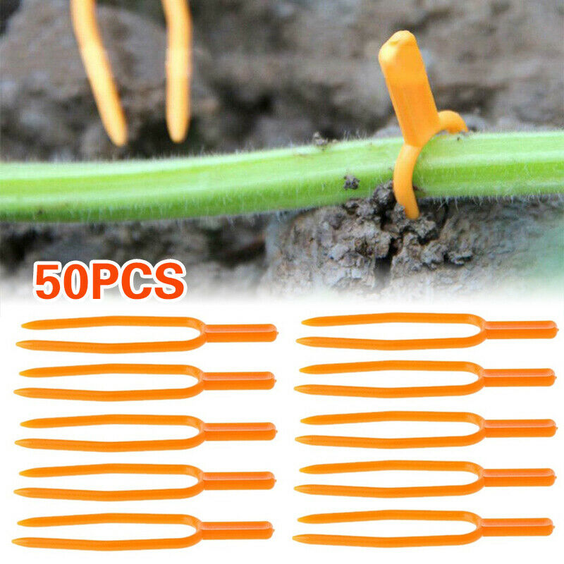 Garden Fastening Fixture Clips 50Pc Planting Fixed Bracket Fork Clips Reusable