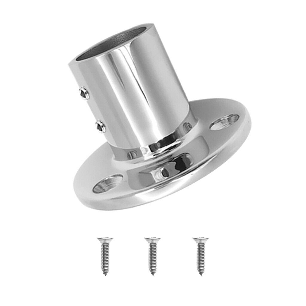 Stainless steel boat handrail fitting 25mm 90 degree round post foot