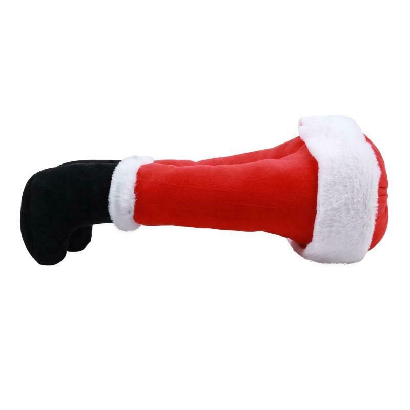 Christmas Tree Stick Out Santa Kicking Legs Door Ornament Indoor Stuck Decor