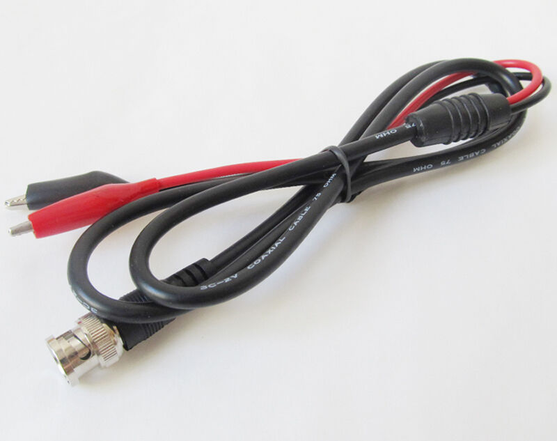 1pc BNC Male to Dual Alligator Test Clip Coaxial Cable 1M