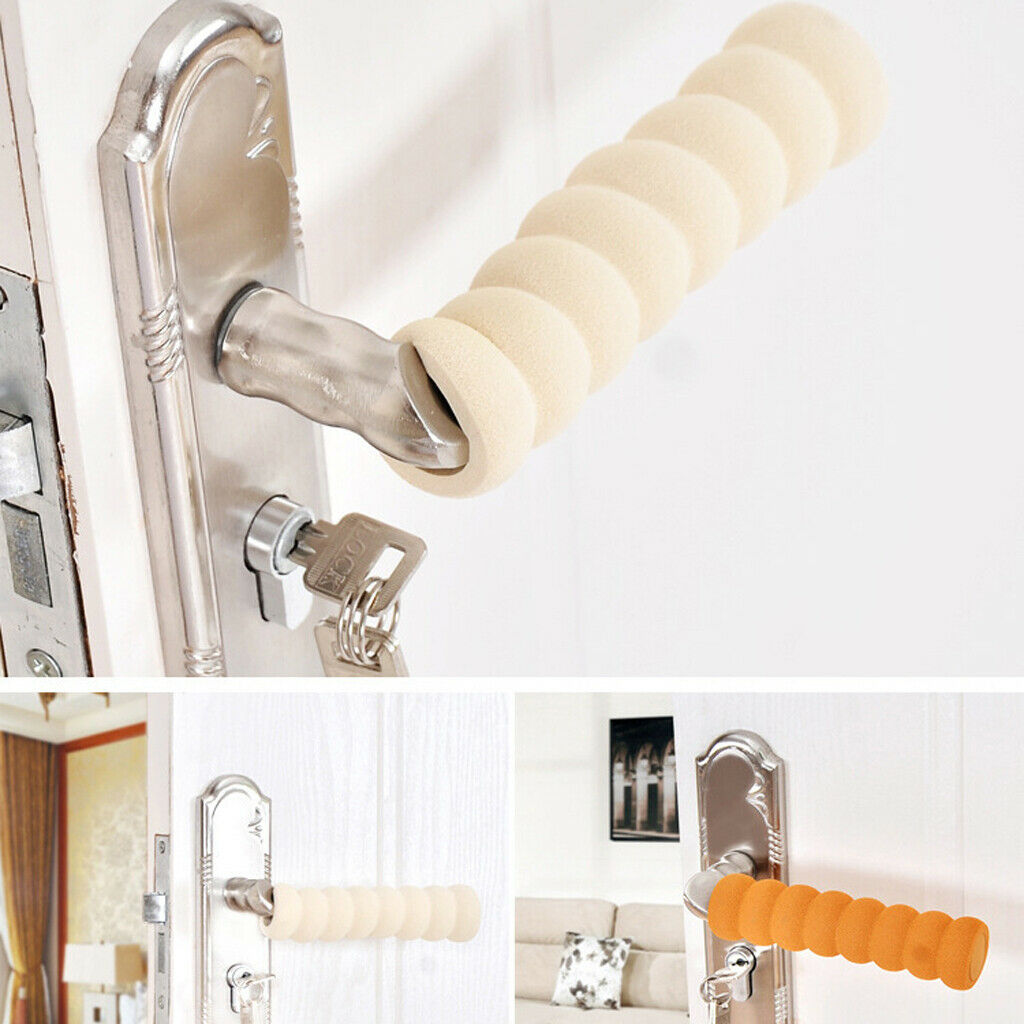 Spiral EVA Foam Door Cover Case Home Office Door Knob Sleeve Security White