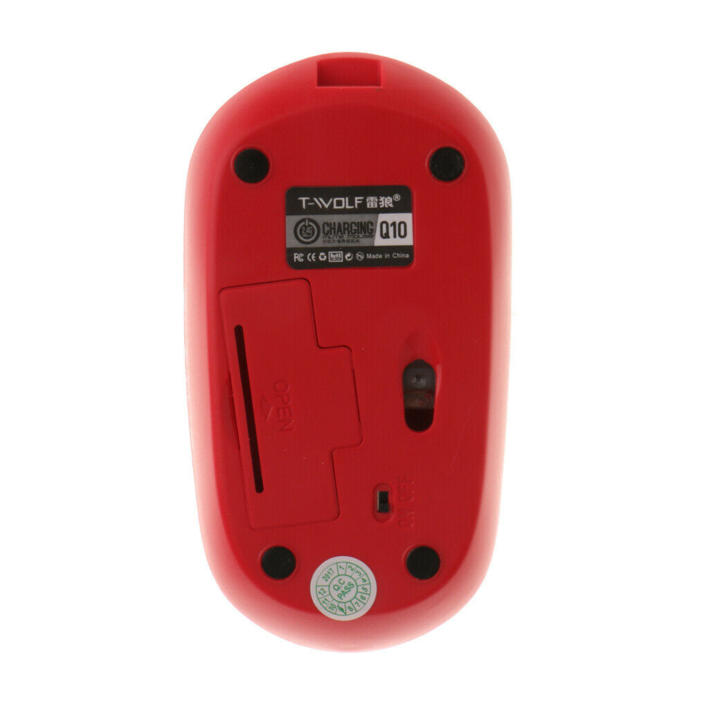 Rechargeable Gaming Wireless USB Mouse 1600DPI 3Buttons Colorful LED for PC