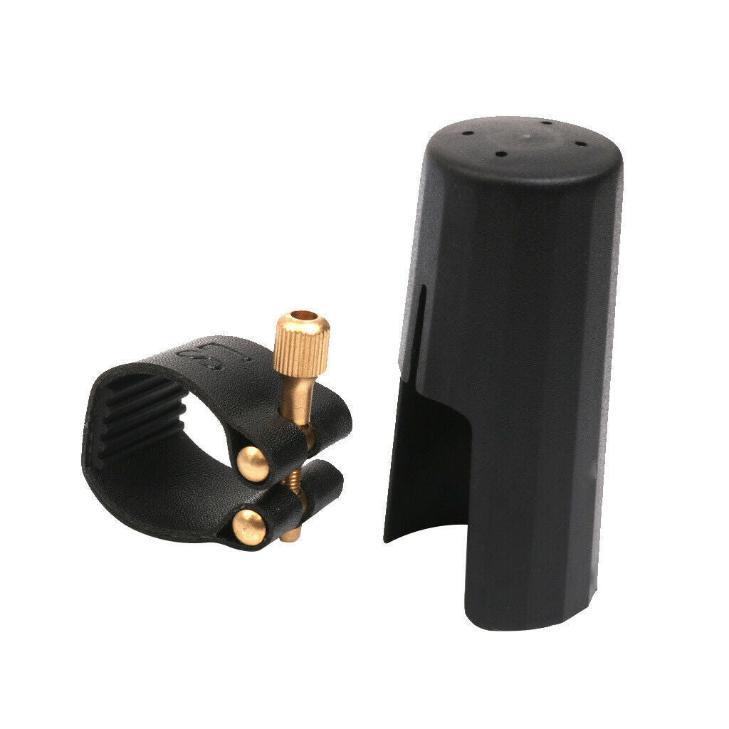 Bb Clarinet Mouth   Cover And PU Leather Ligature Clip