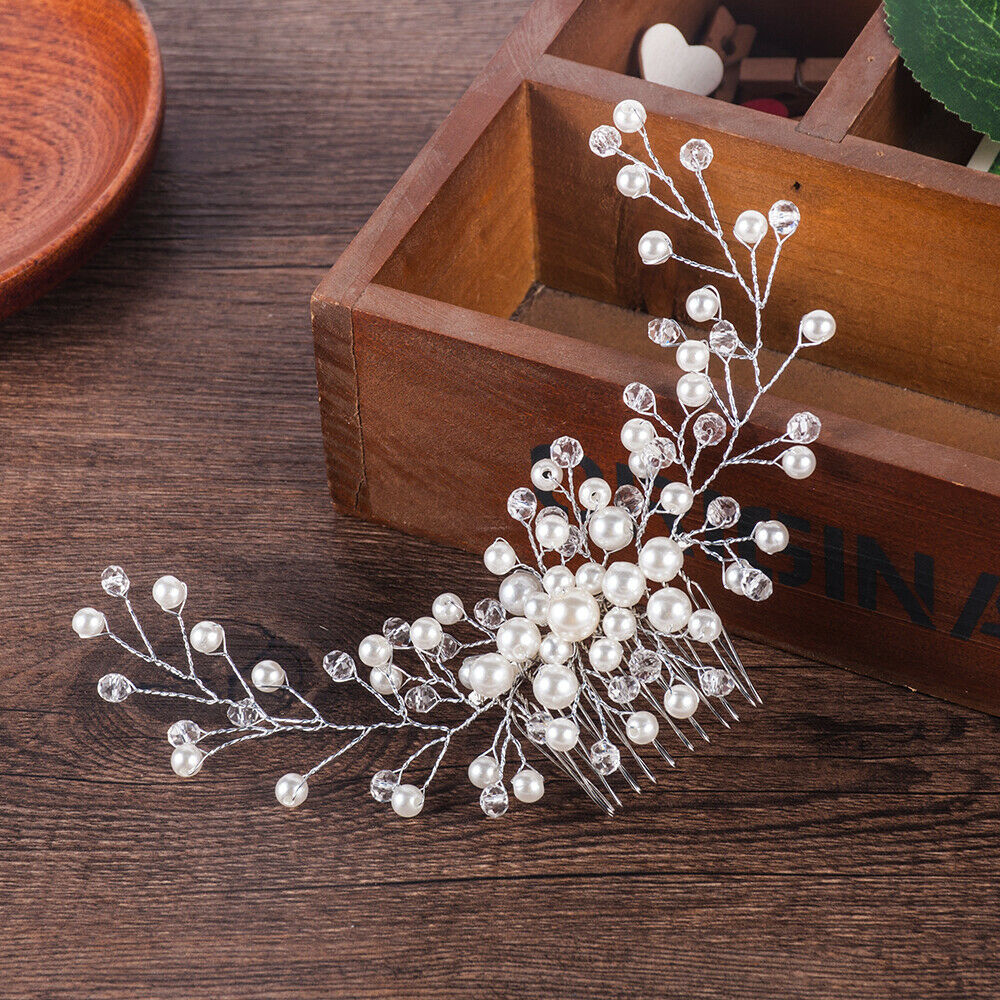 Bridal Wedding Crystal Rhinestone Flower Hair Clip Comb Pin Headband Diamante CH