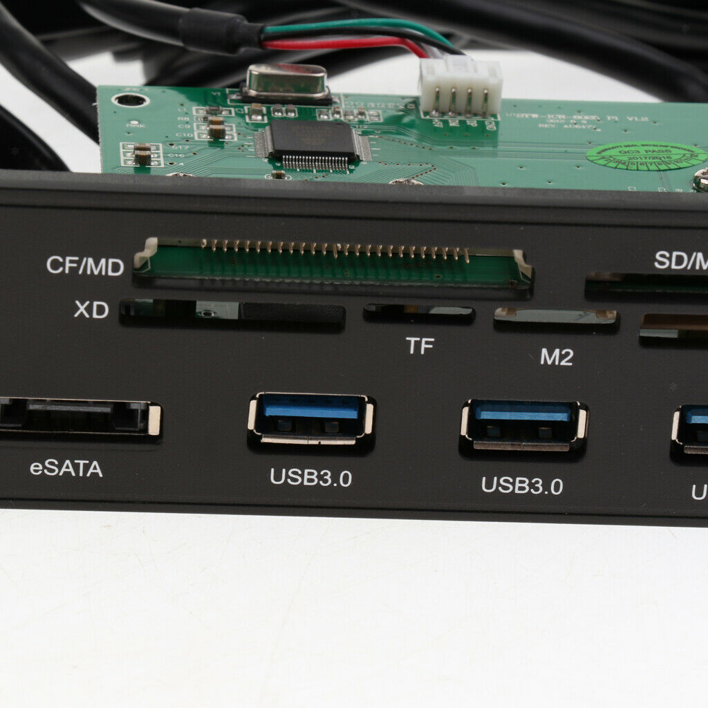 5.25'' USB 3.0 Hub Dashboard Front Panel eSATA Port Memory Card Reader, Set 2