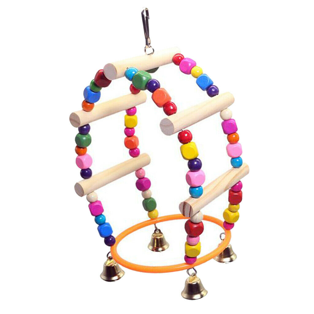 Chew Toys Birds With Hanging Bells Parrot Toys Cage Climbing