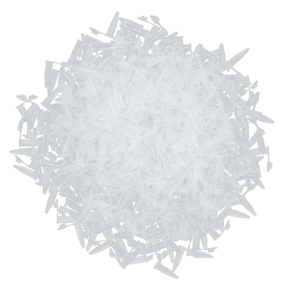 500 Pieces 1.5ml Graduated Micro Centrifuge Test Tube Vial with Snap