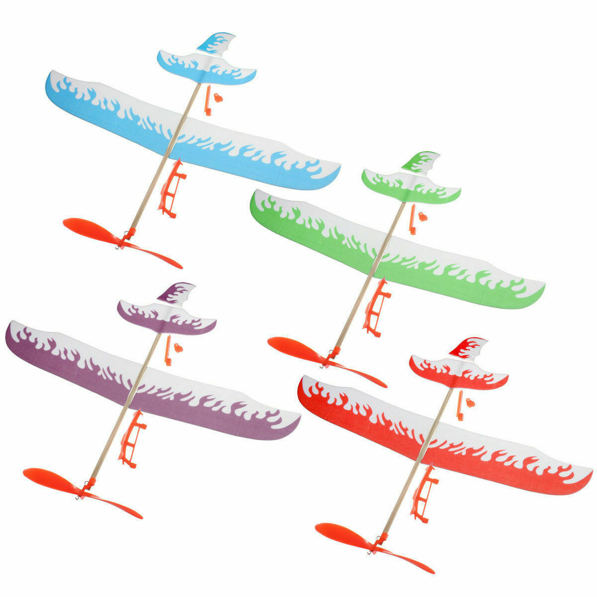 Airplane Toys DIY Throwing Foam Plane Aeroplane Toys Gift with Rubber Band