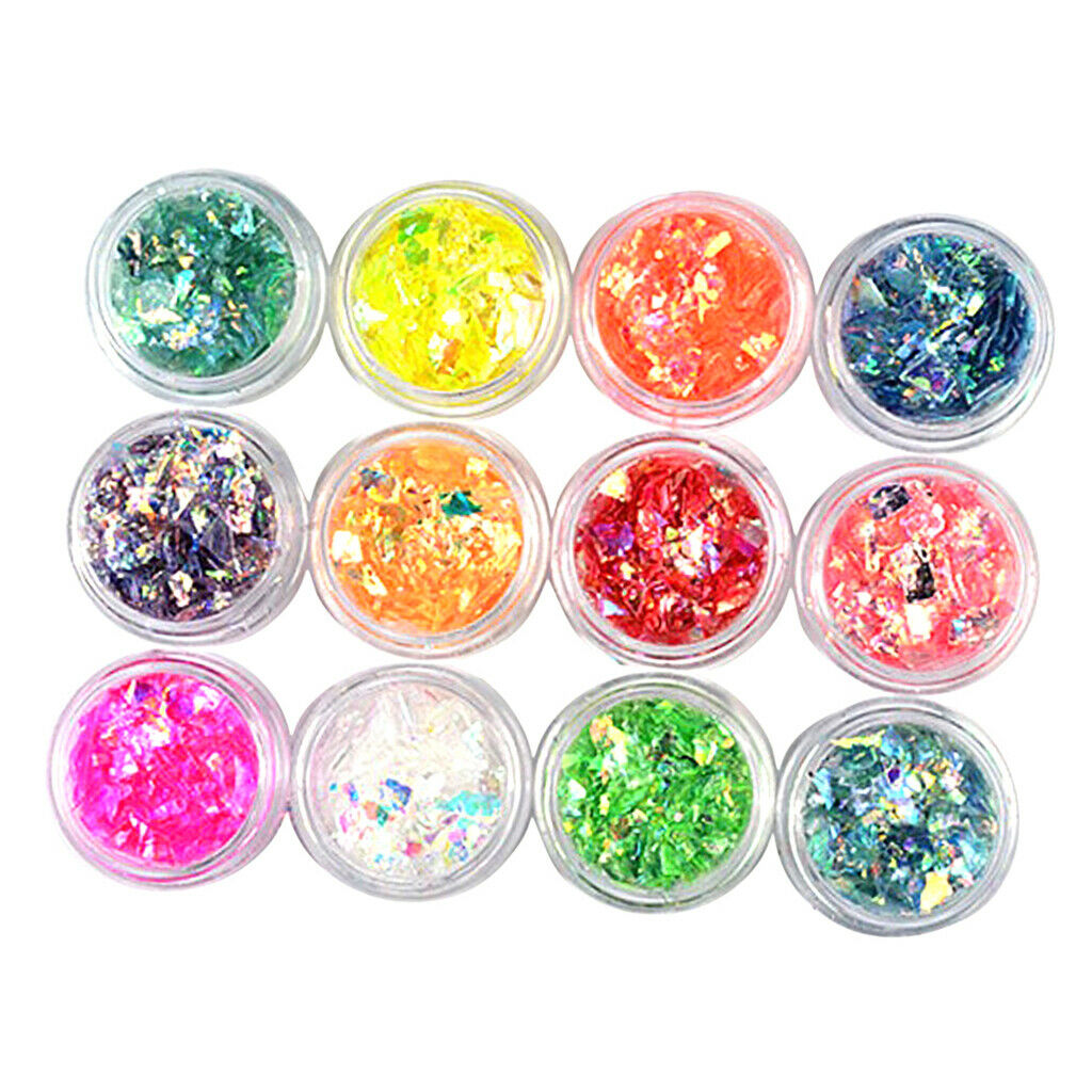 Starry Colorful Nail Art Stickers Tips Wraps Foil Transfer Adhesive Glitters DIY