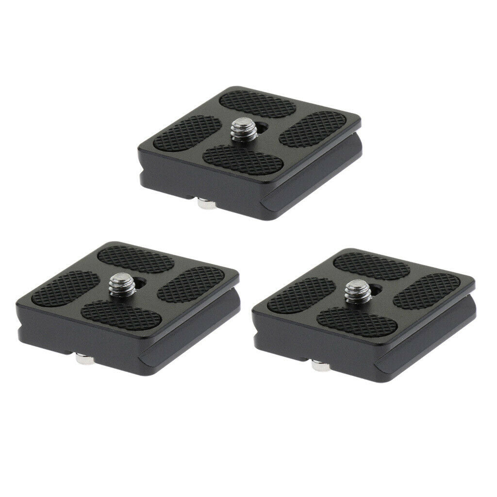 3pcs Camera 1/4" Quick Release QR Plate For Arca-Swiss Tripod Ball Head