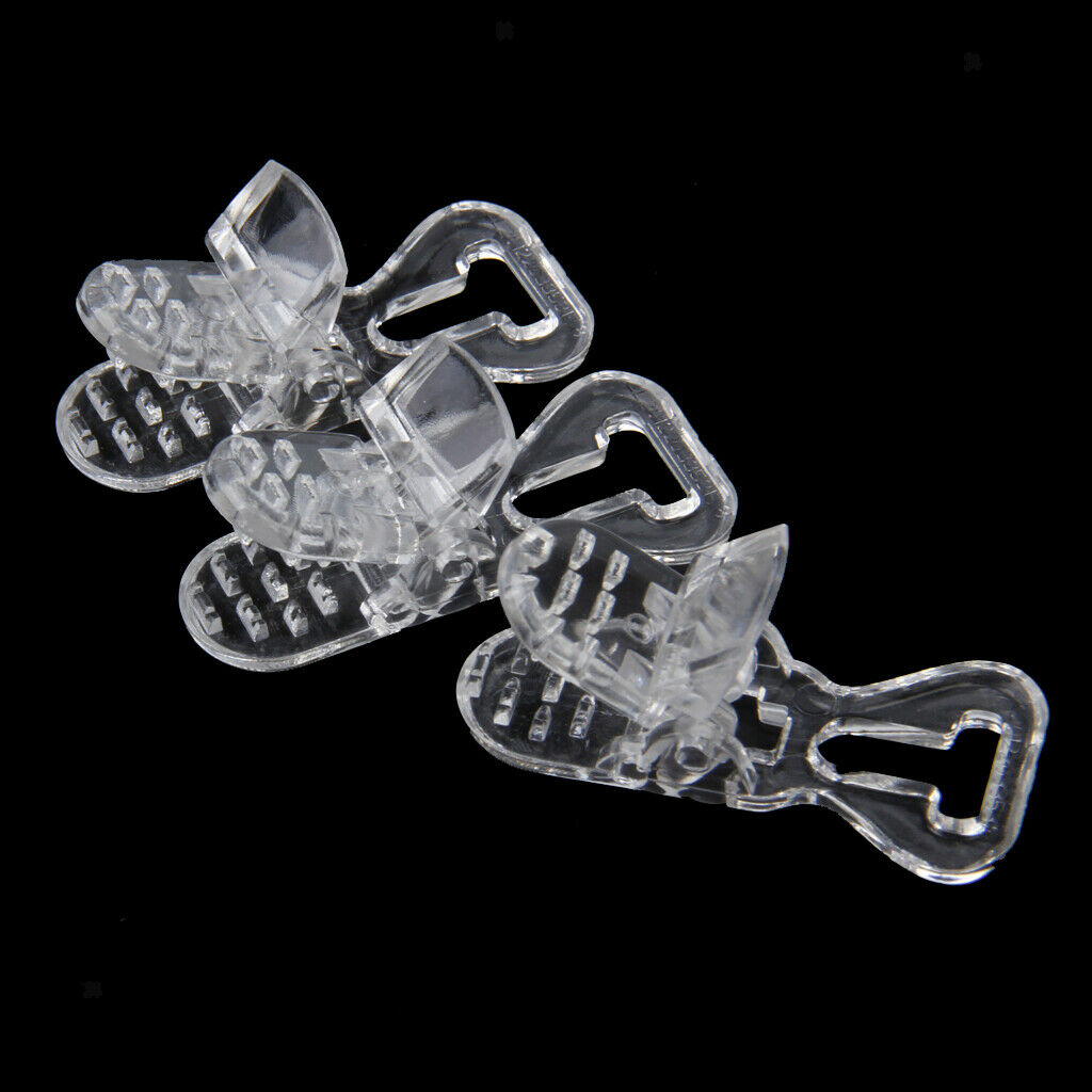 30pcs ABS T-Shape Clear Pacifier Clips Suspender Holder Craft Dummy Bib 0.8